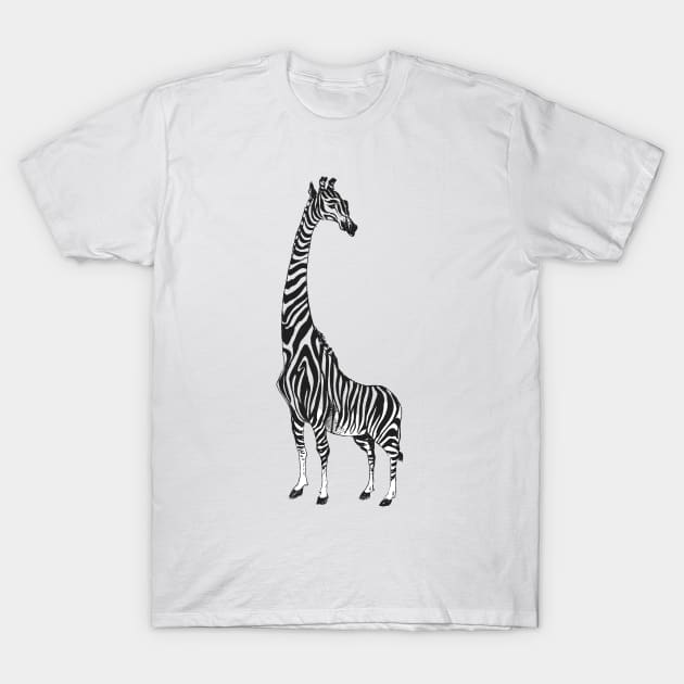 Giraffe Zebra T-Shirt by Mako Design 